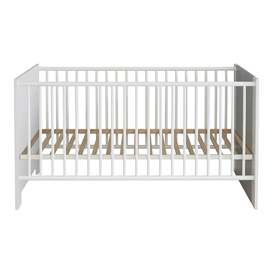 Peco Wooden Baby Cot Bed In White And Light Grey_4
