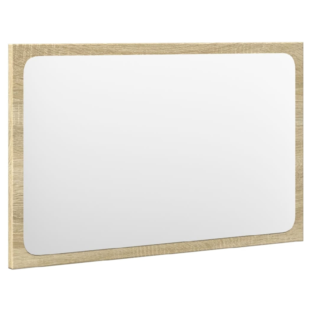 Pecos Wooden 3 Piece Bathroom Furniture With Mirror In Sonoma Oak