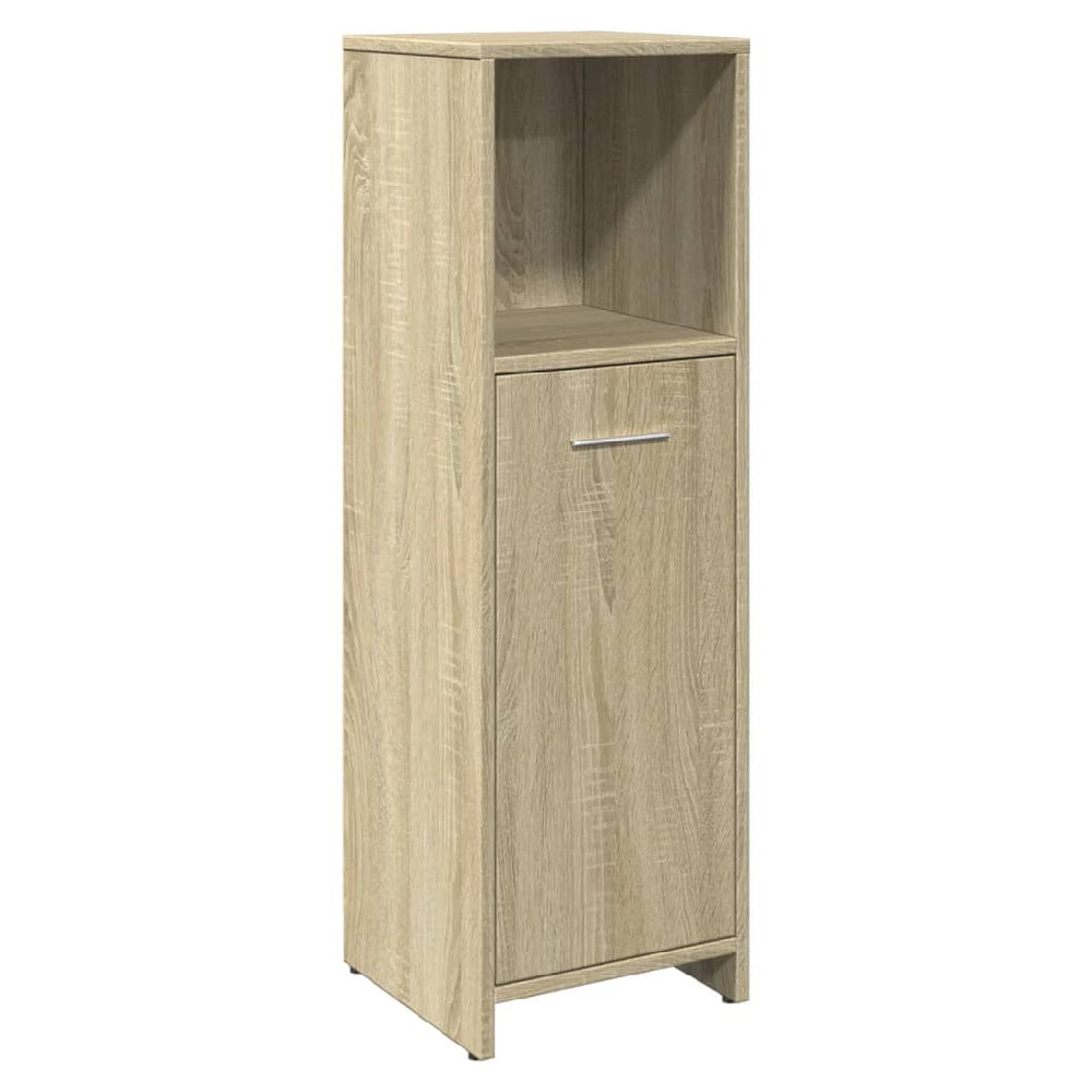Pecos Wooden 3 Piece Bathroom Furniture With Mirror In Sonoma Oak