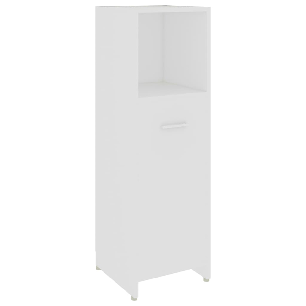 Pecos Wooden 3 Piece Bathroom Furniture With Mirror In White