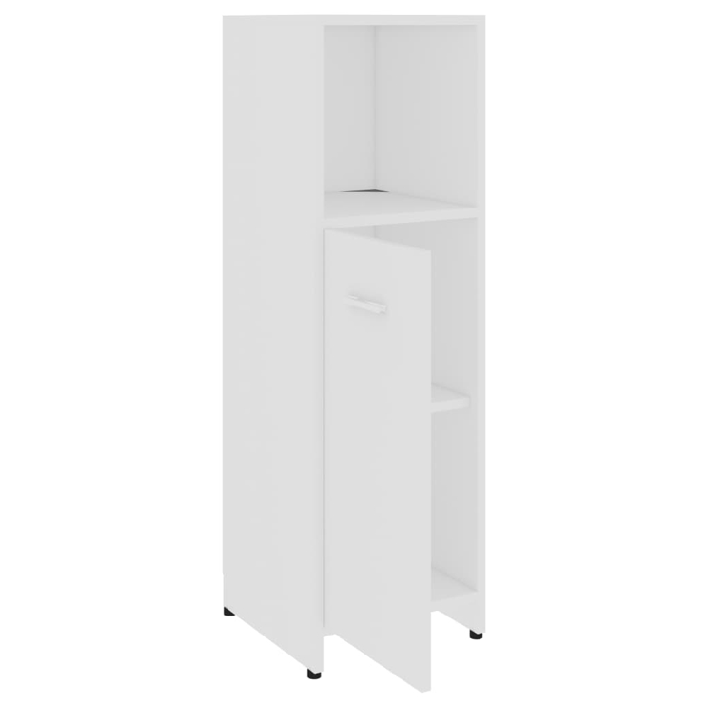 Pecos Wooden 3 Piece Bathroom Furniture With Mirror In White