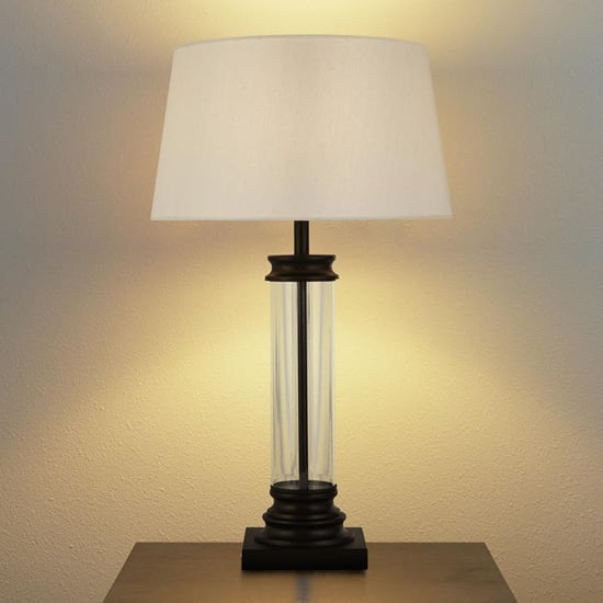 Black and shop cream table lamp