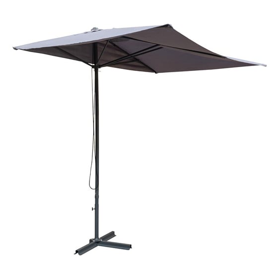 Product photograph of Peebles Fabric Half Parasol With Powder Coat Steel Frame from Furniture in Fashion