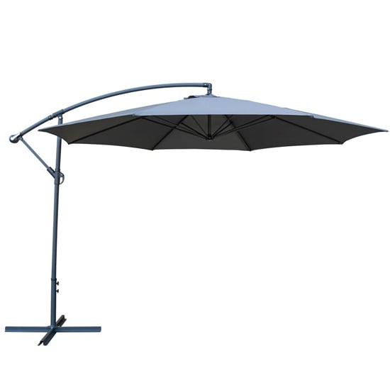 Peebles Fabric Overhang Parasol With Powder Coat Steel Frame_2