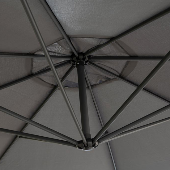 Peebles Fabric Overhang Parasol With Powder Coat Steel Frame_6