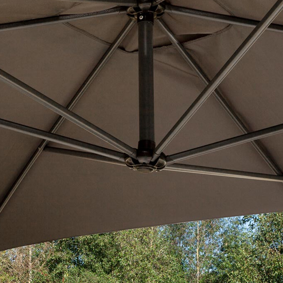 Peebles Rectangular Fabric Overhang Parasol With Steel Frame_4
