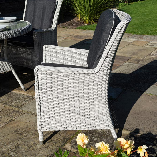 Peebles Round Dining Table With 4 Chairs In Putty Grey_6
