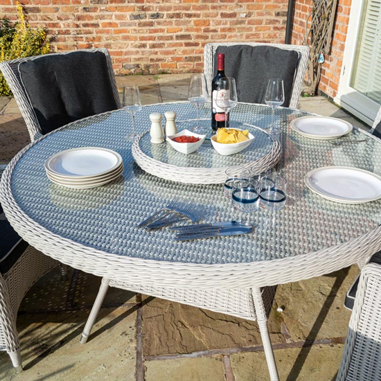 Peebles Round Dining Table With 6 Chairs In Putty Grey_6