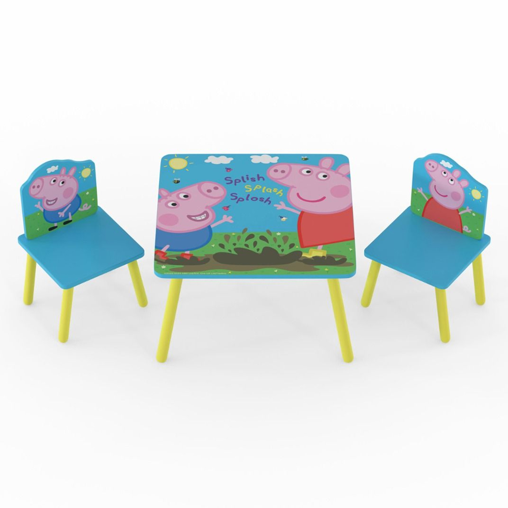 Peekskill Wooden Kids Table And 2 Chairs In Multicolour