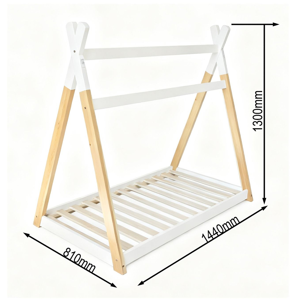 Peekskill Wooden Toddler House Bed In White