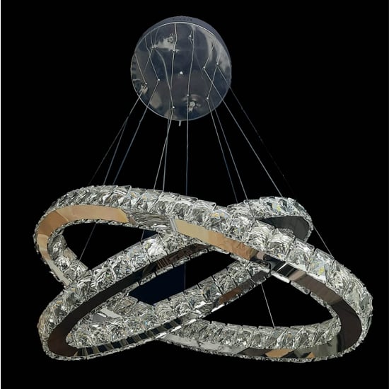 Read more about Peigi 2 round rings chandelier ceiling light in chrome