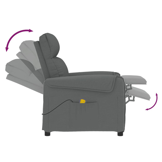 Pekin Fabric Massage Recliner Chair In Dark Grey_5