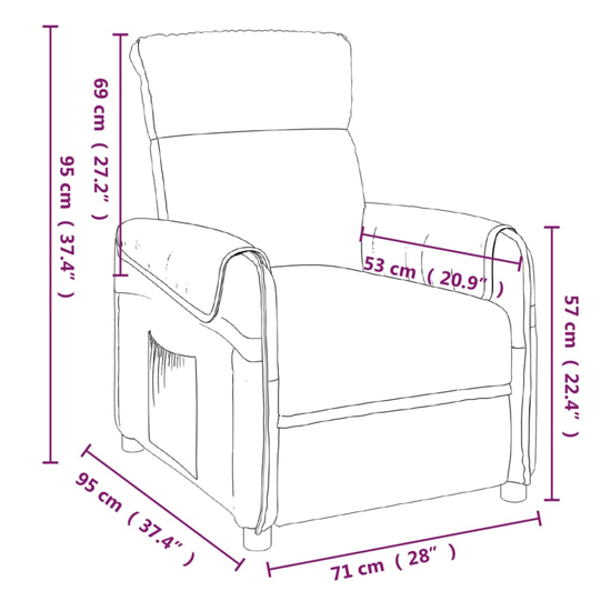 Pekin Fabric Massage Recliner Chair In Dark Grey_6
