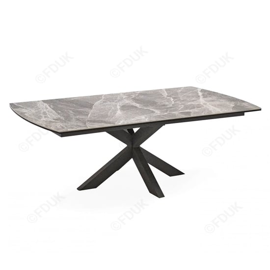 Pelagius Extending Glass Dining Table 6 Pembroke Charcoal Chairs_2