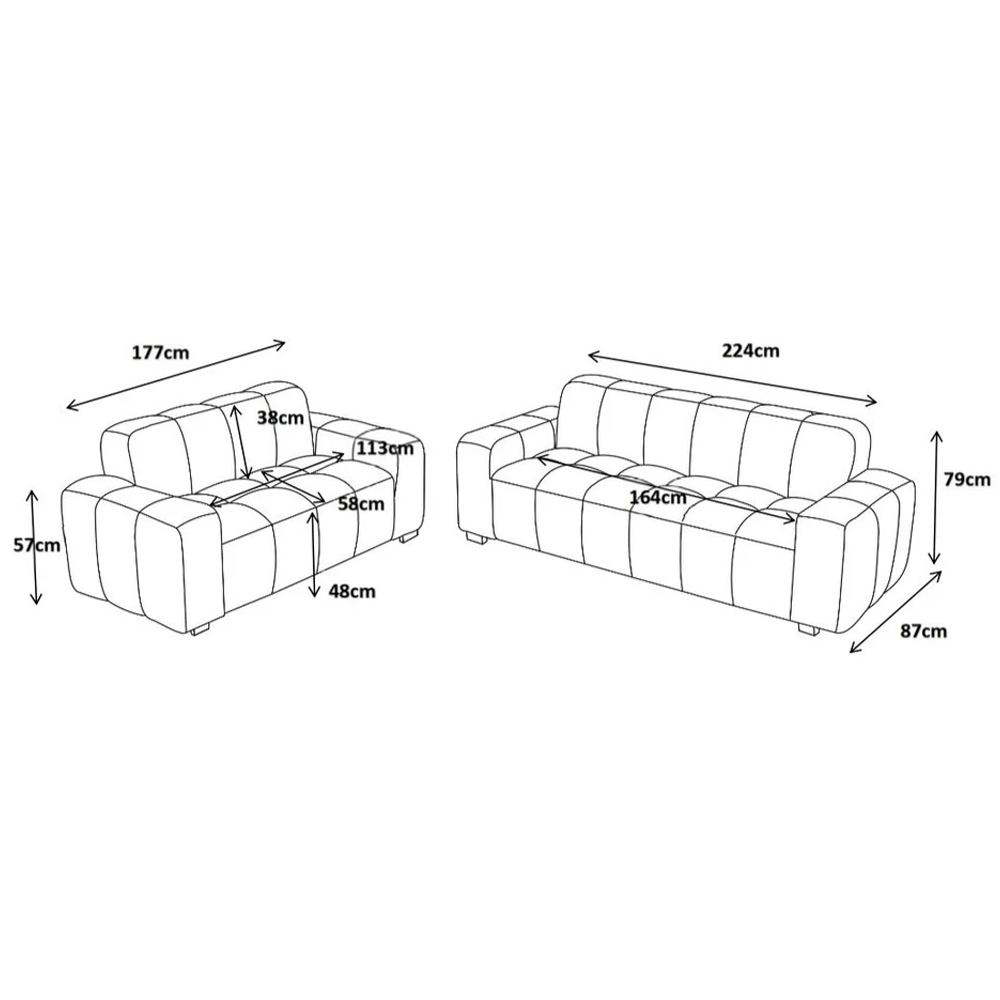 Pelaro Fabric 3+2 Seater Sofa in Olive Green
