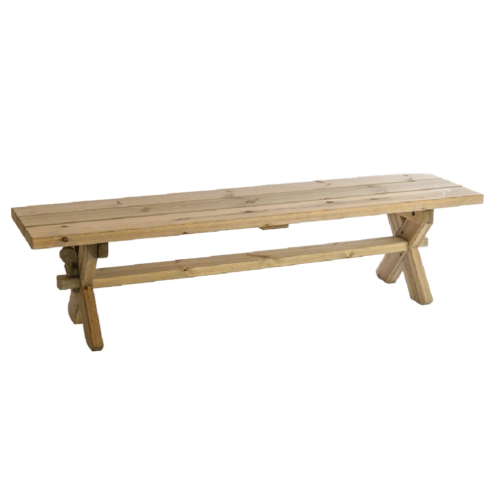 Product photograph of Pelham Wooden Garden Backless Seating Bench In Ash Grey from Furniture in Fashion