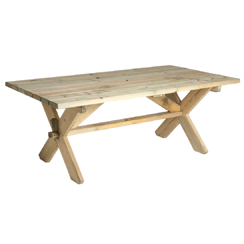 Product photograph of Pelham Wooden Garden Dining Table In Ash Grey from Furniture in Fashion