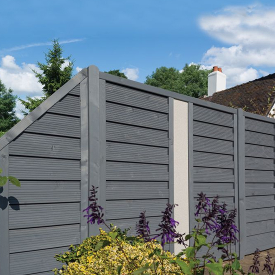 Read more about Peltra set of 3 angled solid infill wooden 6x3 screen in grey