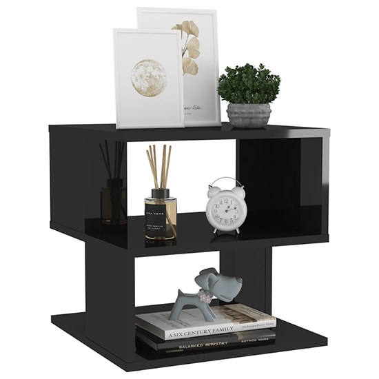 Pelumi Square High Gloss Side Table In Black_2