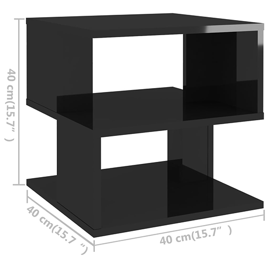 Pelumi Square High Gloss Side Table In Black_5