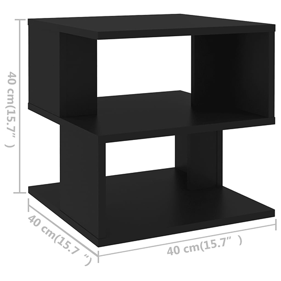 Pelumi Square Wooden Side Table In Black_5