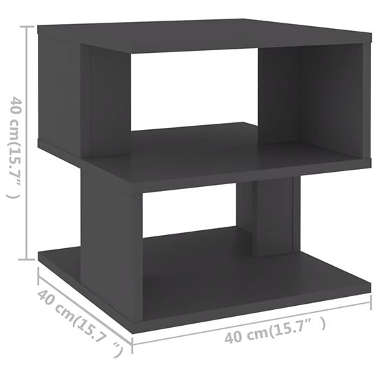 Pelumi Square Wooden Side Table In Grey_5