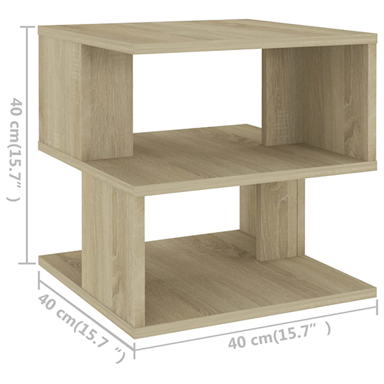 Pelumi Square Wooden Side Table In Sonoma Oak_5