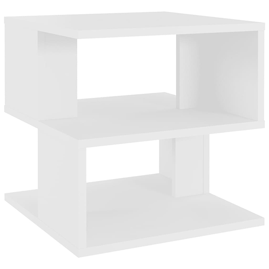 Pelumi Square Wooden Side Table In White