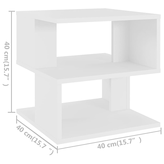 Pelumi Square Wooden Side Table In White