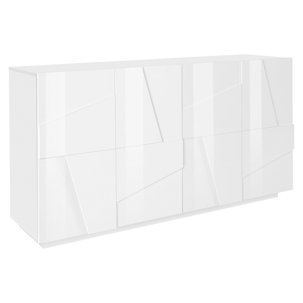 Pembroke High Gloss Storage Cabinet With 4 Doors In White