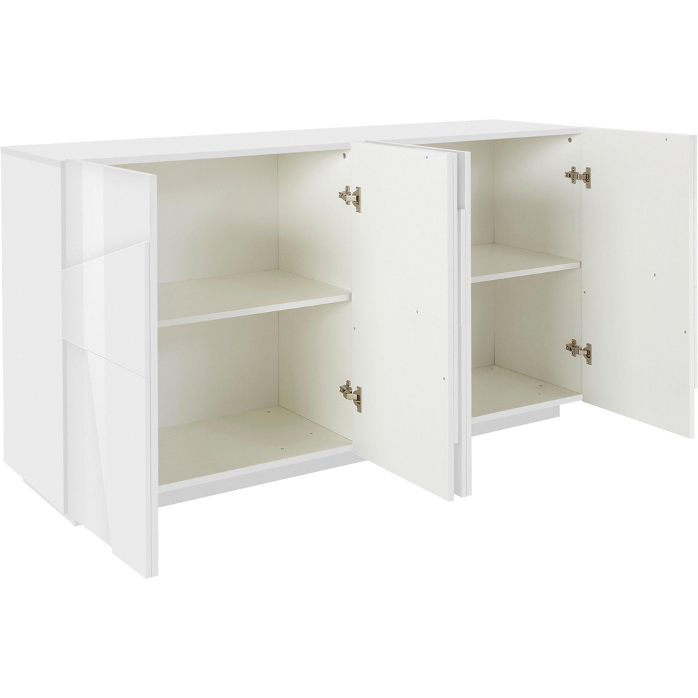 Pembroke High Gloss Storage Cabinet With 4 Doors In White