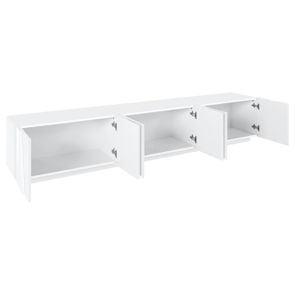 Pembroke High Gloss TV Stand With 6 Doors In White