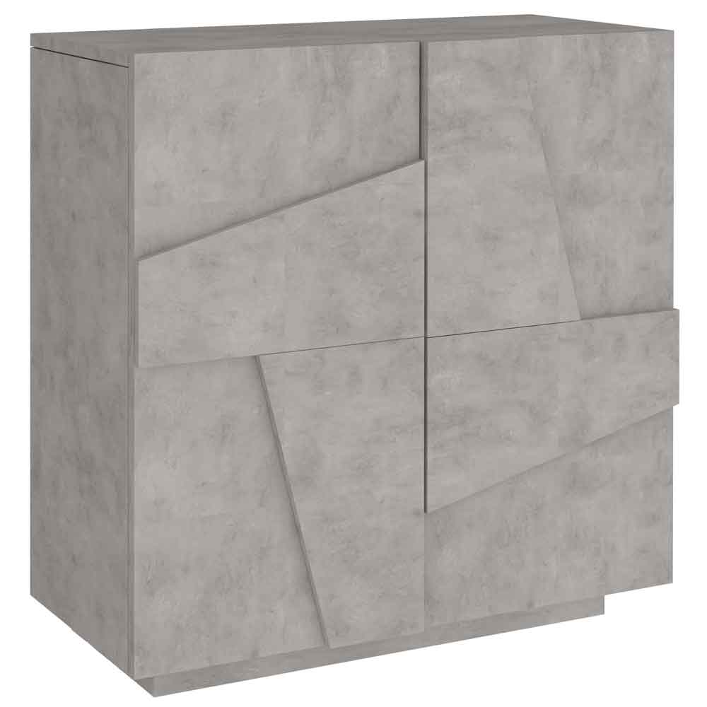 Pembroke Wooden Shoe Storage Cabinet With 2 Doors In Bronx Concrete
