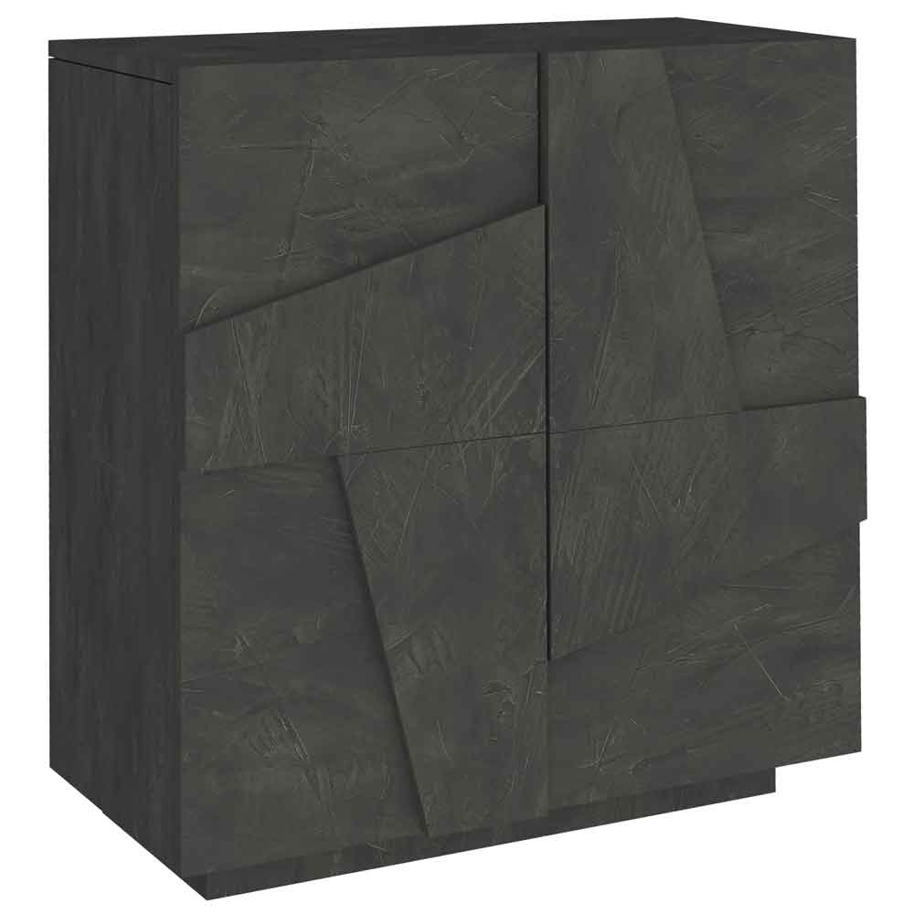 Pembroke Wooden Shoe Storage Cabinet With 2 Doors In Slate