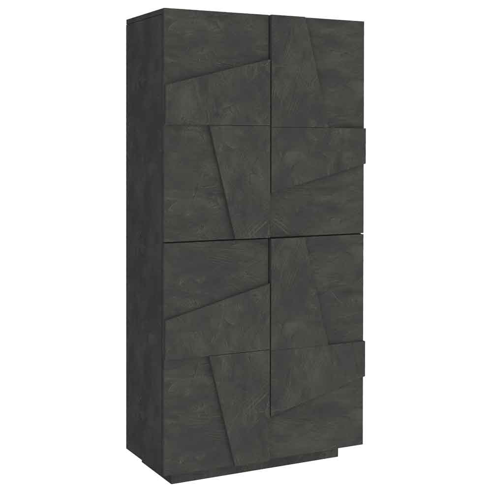 Pembroke Wooden Shoe Storage Cabinet With 4 Doors In Slate