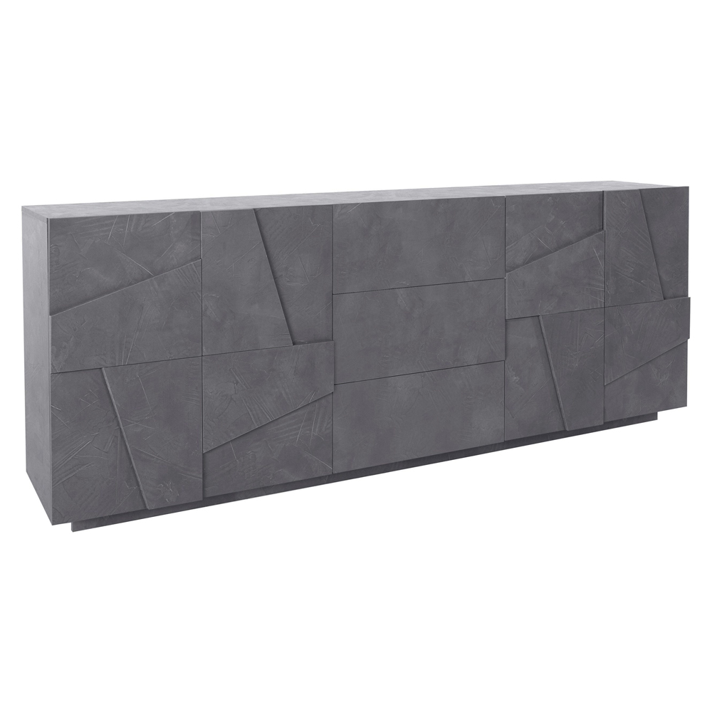 Pembroke Wooden Sideboard With 4 Doors And 3 Drawers In Slate