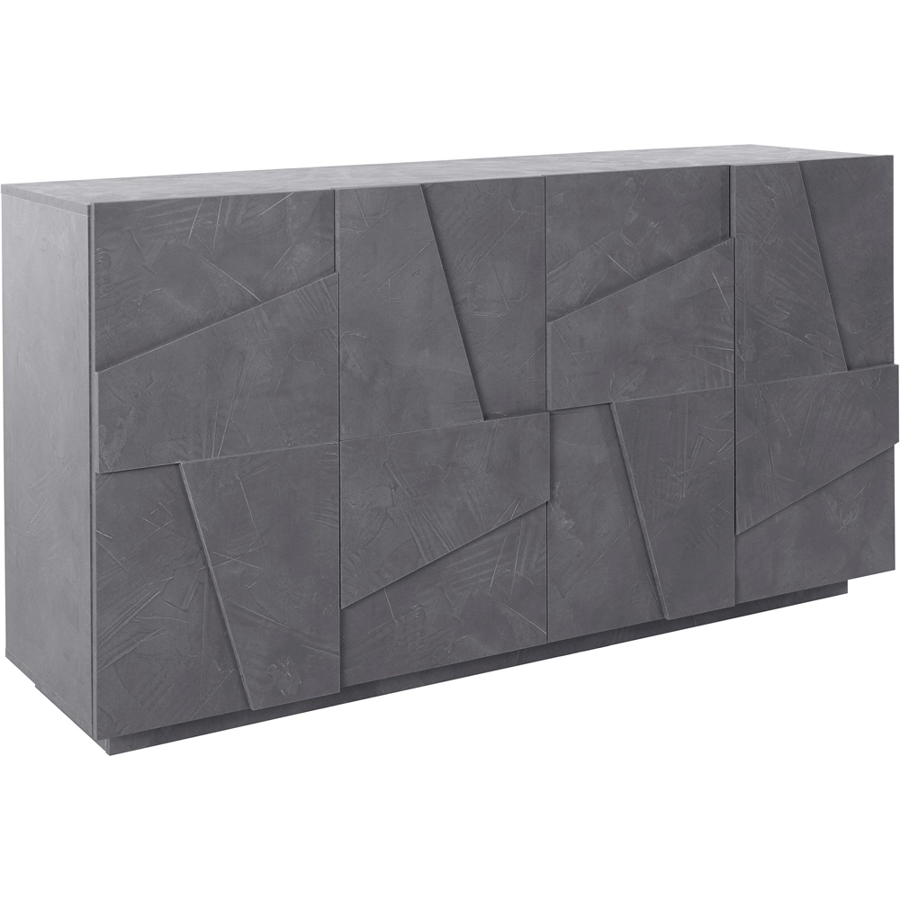 Pembroke Wooden Storage Cabinet With 4 Doors In Slate