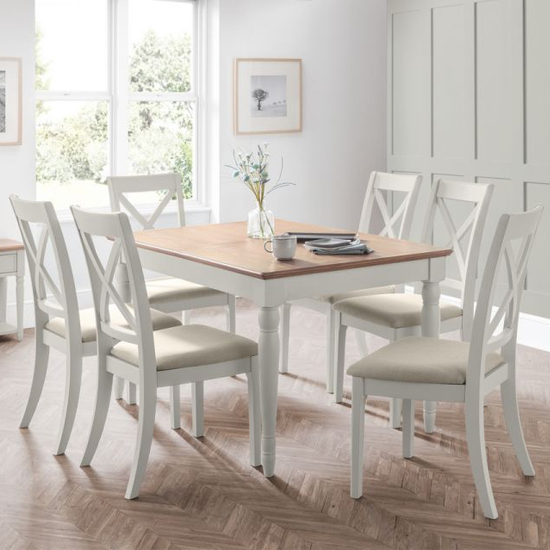 Pacari Extending Oak Grey Dining Table With 6 Chairs