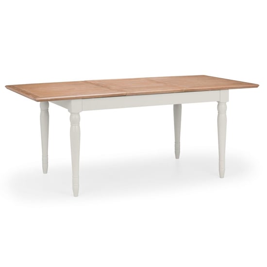 Pacari Extending Wooden Dining Table In Limed Oak And Grey