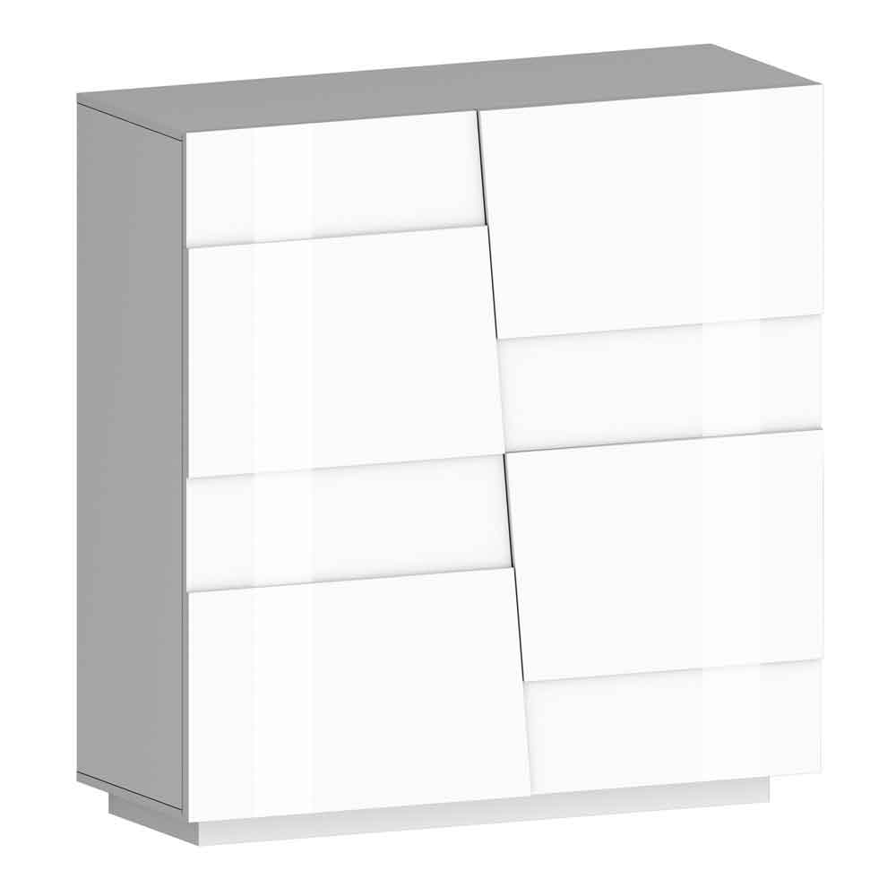 Pendleton High Gloss Highboard With 4 Doors In White