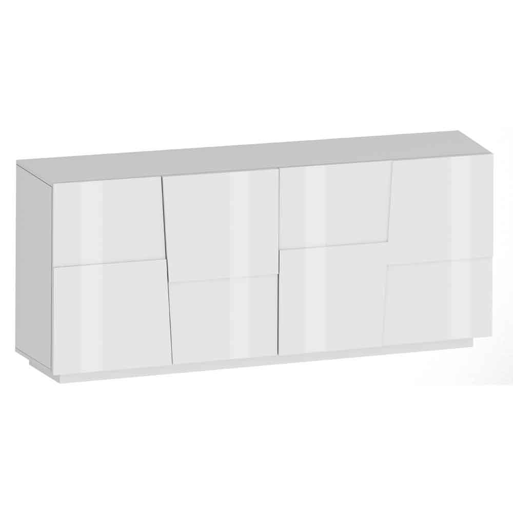 Pendleton High Gloss Storage Cabinet With 4 Doors In White