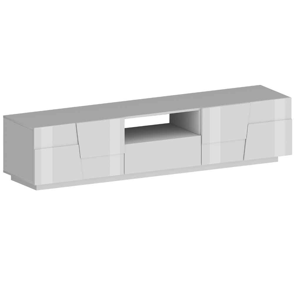 Pendleton High Gloss TV Stand With 4 Doors In White