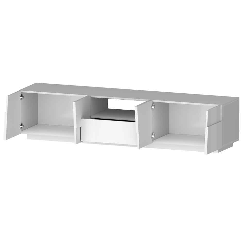 Pendleton High Gloss TV Stand With 4 Doors In White