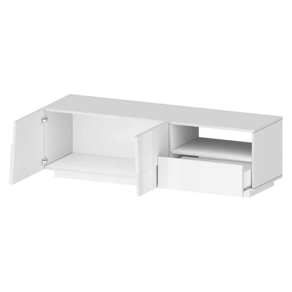 Pendleton High Gloss TV Stand With 2 Doors And 1 Drawer In White