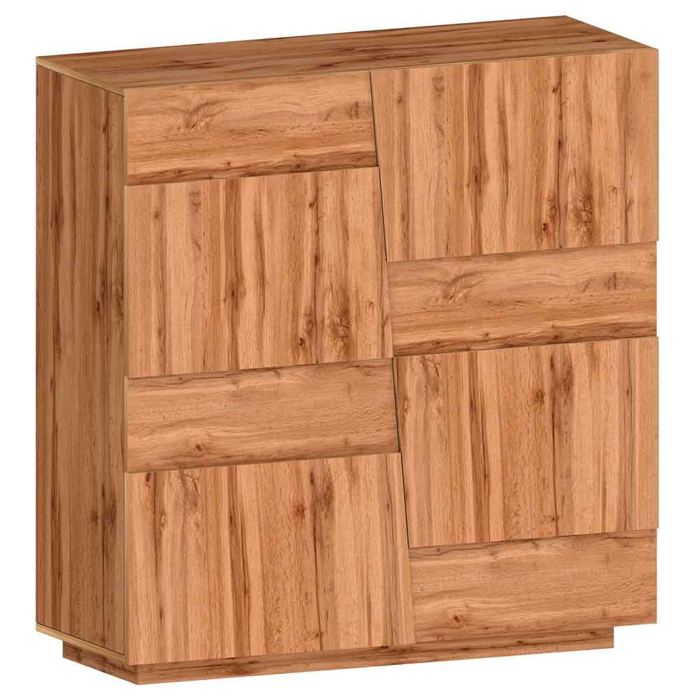 Pendleton Wooden Highboard With 4 Doors In Wotan Oak