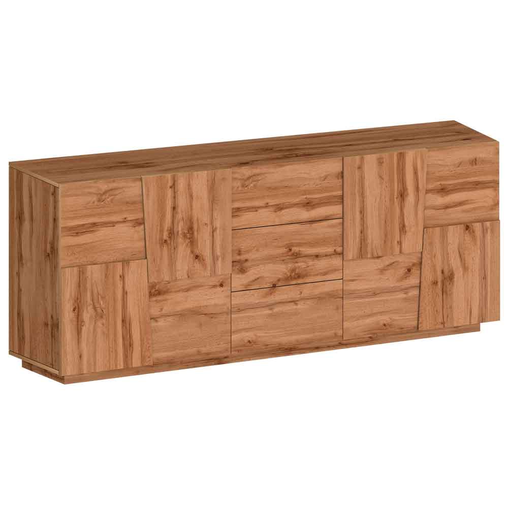 Pendleton Wooden Sideboard With 4 Doors And 3 Drawers In Wotan Oak