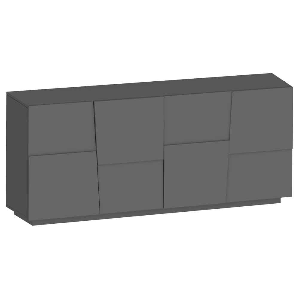 Pendleton Wooden Storage Cabinet With 4 Doors In Matte Anthracite