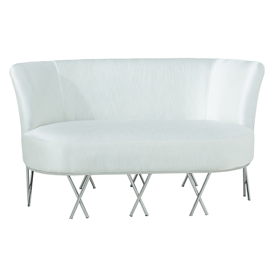 Read more about Penelope velvet upholstered 2 seater sofa in ivory white