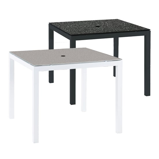 Pengta Outdoor 90cm Ceramic Dining Table In Slate and Charcoal_2