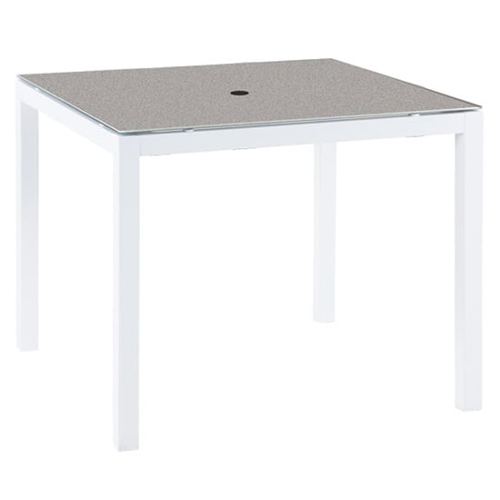 Pengta Outdoor 90cm Ceramic Dining Table In Stone And White_1